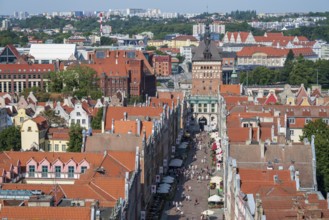 View of the old town and Motlawa River, Gdansk, Gdansk, Poland