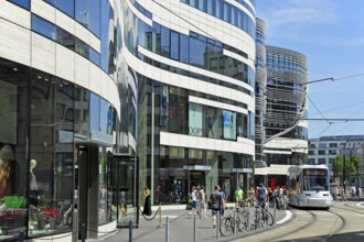 Kö-Bogen, modern architecture in urban renewal project, Düsseldorf, Rhineland, North