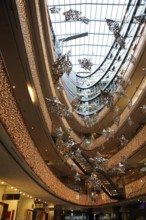 Christmas decorations in Stilwerk, a shopping arcade in the city centre, Düsseldorf, Rhineland,