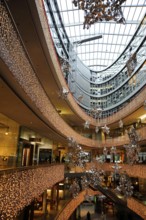 Christmas decorations in Stilwerk, a shopping arcade in the city centre, Düsseldorf, Rhineland,