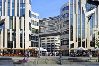 Kö-Bogen, modern architecture in urban renewal project, Düsseldorf, Rhineland, North