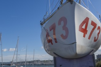 Strande marina near Kiel, Rendsburg-Eckernförde district, behind the Olympic and marina harbour of