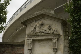 Sankt Marx cemetery, old grave, motorway, Vienna