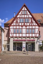 Starkenburg Passage, shopping centre, entrance with stairs, cobblestones, pedestrian zone,