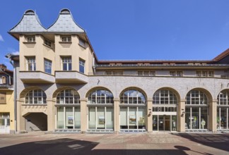 Town hall, town office, town administration, tourist information, building, facade with shop
