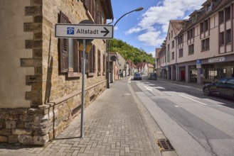 Underground car park Altstadt, street, general architecture, signpost to car park, parking lane