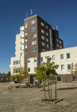 Modern apartment building with services for the elderly built in 2015 in Ystad, Skåne County,