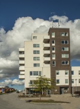 Modern apartment building with services for the elderly built in 2015 in Ystad, Skåne County,
