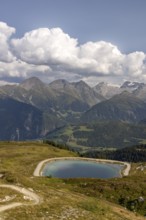View from Cuolm da Vi to three thousand metre peaks of the Cristallina with Piz Cristallina and Piz