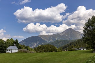 Caplutta S. Leci, chapel in the Surselva, Tujetsch, Sedrun, Graubünden, Switzerland