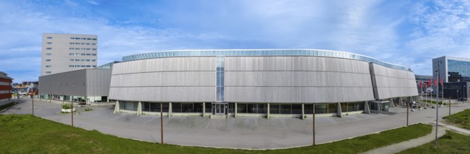 Panoramic view of Greenland capital Nuuk downtown city center