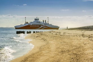 Ferry, ferry boat, North Sea, Denmark to Sylt