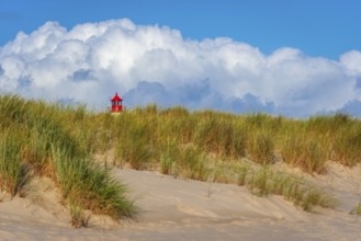 The Lister lighthouse at Ellenbogen, morning light, morning mood, dune, North Sea island, Sylt