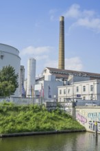 Neukölln district heating plant, Weigandstraße, Neuköllner Schifffahrtskanal, Neukölln, Berlin,