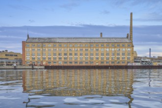 Old warehouse on the Spree, Wilhelminenhof, Oberschöneweide, Berlin, Germany