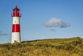 The Lister lighthouse at Ellenbogen, morning light, morning mood, dune, North Sea island, Sylt