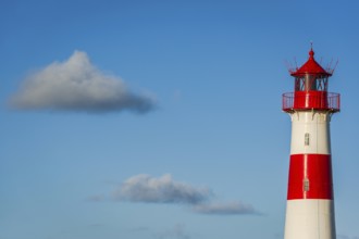The Lister lighthouse at Ellenbogen, morning light, morning mood, dune, North Sea island, Sylt