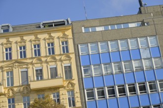 Residential buildings, old building, new building, Bismarckstraße, Charlottenburg,