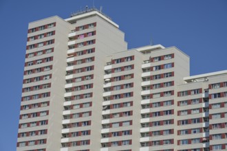 Residential building, high-rise building, United Nations Square, Friedrichshain, Berlin, Germany