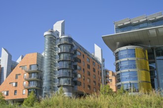 Residential and office buildings, Tilla-Durieux-Park, Potsdamer Platz, Tiergarten, Mitte, Berlin,