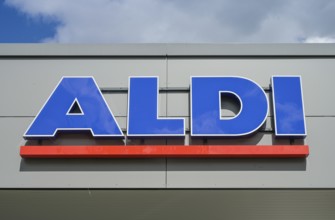 Logo Aldi Nord supermarket, Berlin, Germany