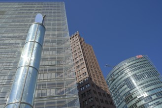 High-rise buildings, Kollhoff, Bahntower, Potsdamer Platz, Tiergarten, Mitte, Berlin, Germany