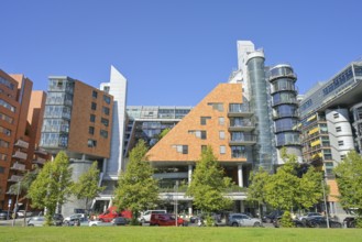 Residential and office buildings, Tilla-Durieux-Park, Potsdamer Platz, Tiergarten, Mitte, Berlin,
