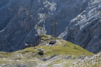 Dismantling of the old 220 kV power line at the Torscharte at the transition towards the