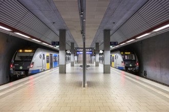 Deutsche Bahn DB Regio class 430 S-Bahn Stuttgart trains at Filderstadt station, Germany