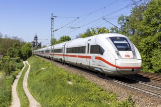 ICE 4 high-speed train of Deutsche Bahn DB in Bruchsal, Germany