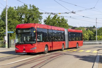 Bernmobil articulated bus type IRIZAR ie bus18 at Casinoplatz in Bern, Switzerland