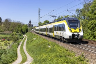 Regional train of the SWEG type Bombardier Talent 2 in Bruchsal, Germany