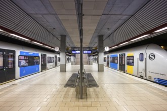 Deutsche Bahn DB Regio class 430 S-Bahn Stuttgart trains at Filderstadt station, Germany