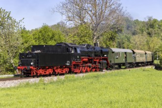 Fiery Elias steam train on the Strohgäubahn steam railway railway steam locomotive in