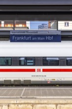 Deutsche Bahn DB ICE high-speed train at Frankfurt Central Station, Germany