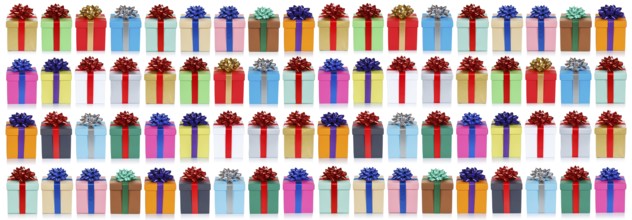 Colourful Christmas gifts for Christmas background banner gifts birthday presents in Stuttgart,