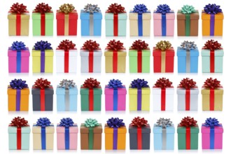 Colourful Christmas gifts for Christmas background gifts birthday gifts isolated free in Stuttgart,