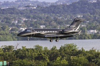 A Gulfstream Aerospace G280 private jet aircraft with registration N770PG at San Juan Airport,