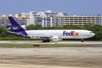 A McDonnell Douglas MD-11 (F) aircraft of FedEx Express with registration N624FE at San Juan