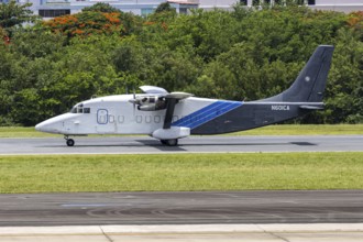 An Air Cargo Carriers Short 360-100 aircraft with registration N601CA at San Juan Airport, Puerto