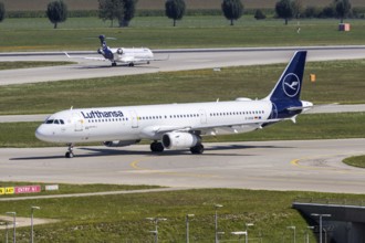 A Lufthansa Airbus A321 aircraft with the registration D-AISW at Munich Airport, Germany