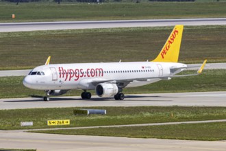 A Pegasus Airlines Airbus A320 aircraft with the registration TC-DCI at Munich Airport, Germany
