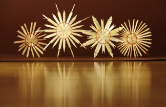 Christmas decoration, home-made straw stars, Germany