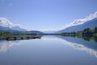 Lake Pressegger See, near Hermagor, Gailtal, Carinthia, Austria