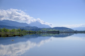 Lake Pressegger See, near Hermagor, Gailtal, Carinthia, Austria
