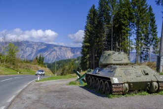 Tank, Bunker Museum, Museum on the Wurzen Pass, Carinthia, Austria, Slovenia