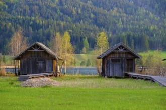 Evening atmosphere at Lake Weissensee, near Techendorf, Carinthia, Austria