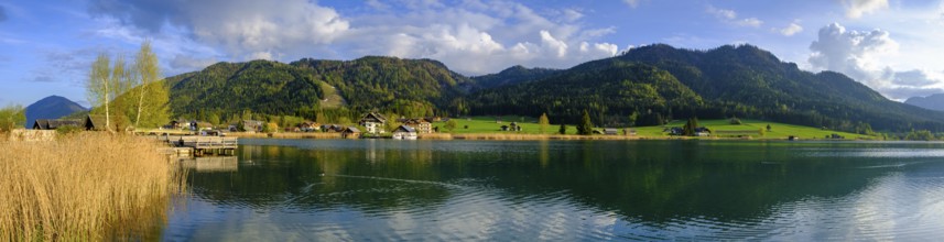 Evening atmosphere at Lake Weissensee, near Techendorf, Carinthia, Austria