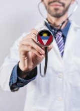 Antigua and Barbuda health and medical insurance concept. Antigua and Barbuda healthcare system,