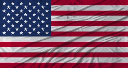 American flag waving. Flag of USA with cloth texture